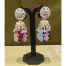 Dhwani Classic Kundan Stone Pearl And Beads Heritage Jhumki Earrings 
