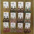 Dhwani Trendy Crystal Stone And Beads Dangler Earrings