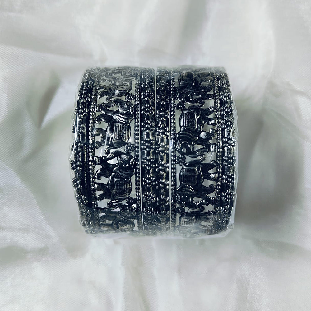 Shree Asha Bangles Oxidised Plated Bangles Set