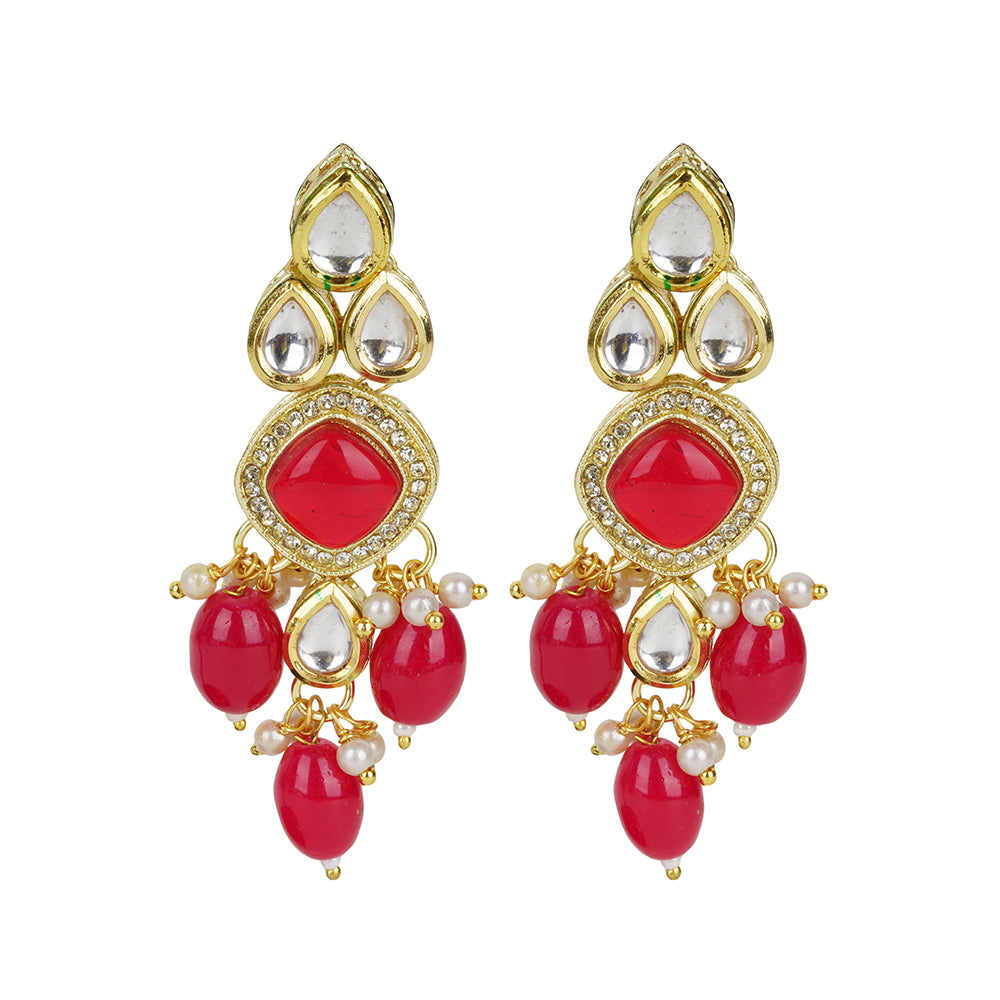 Exotica Collection Ethnic Polki Kundan AD Necklace Set