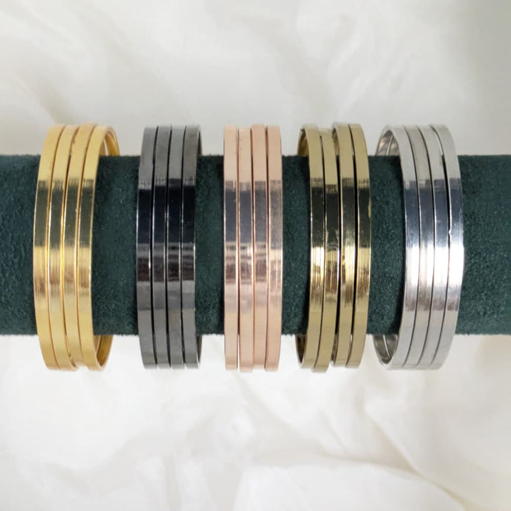 Shree Asha Bangles Premium Multi-Tone Textured Designer Bangles Set (Pack of 12)