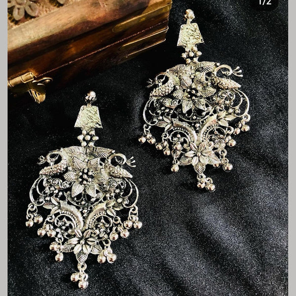 Martina Jewels Oxidised Plated Dangler Earrings