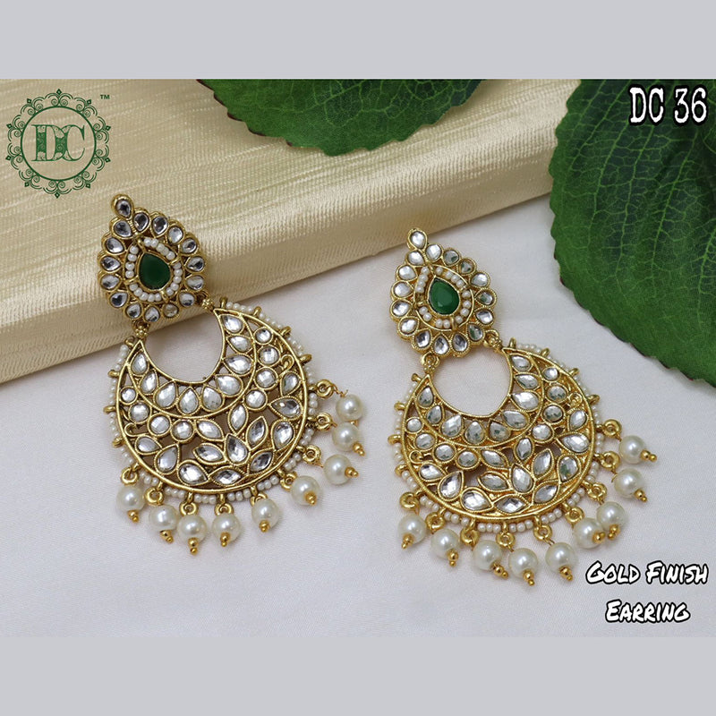 Diksha Collection Gold Plated Dangler Earrings