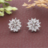 HR Sales Premium Quality Crystal Stone Stud Earrings