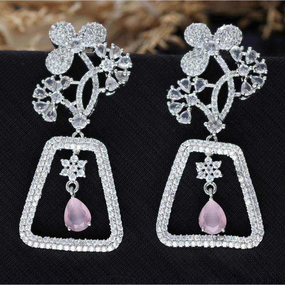 HR Sales Premium Quality American Diamond Dangler Earrings