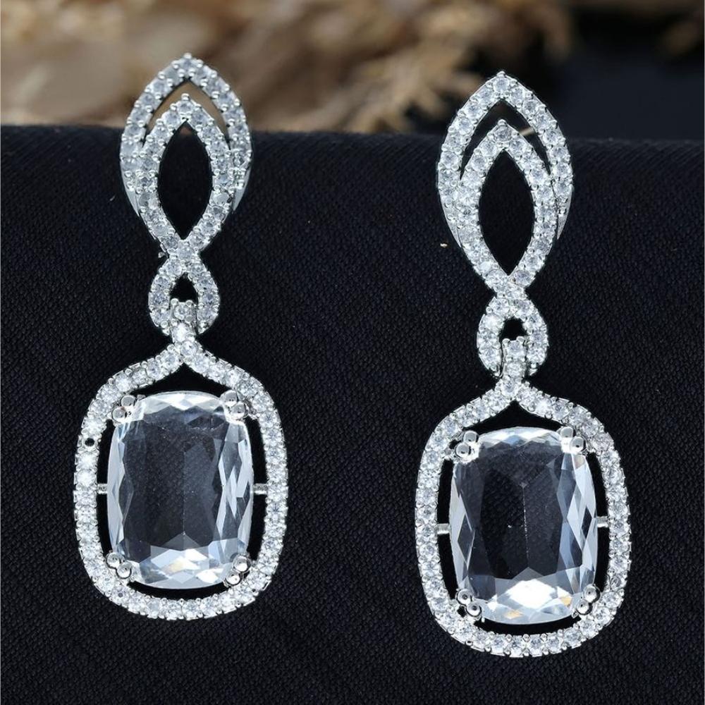 HR Sales Premium Quality American Diamond Dangler Earrings