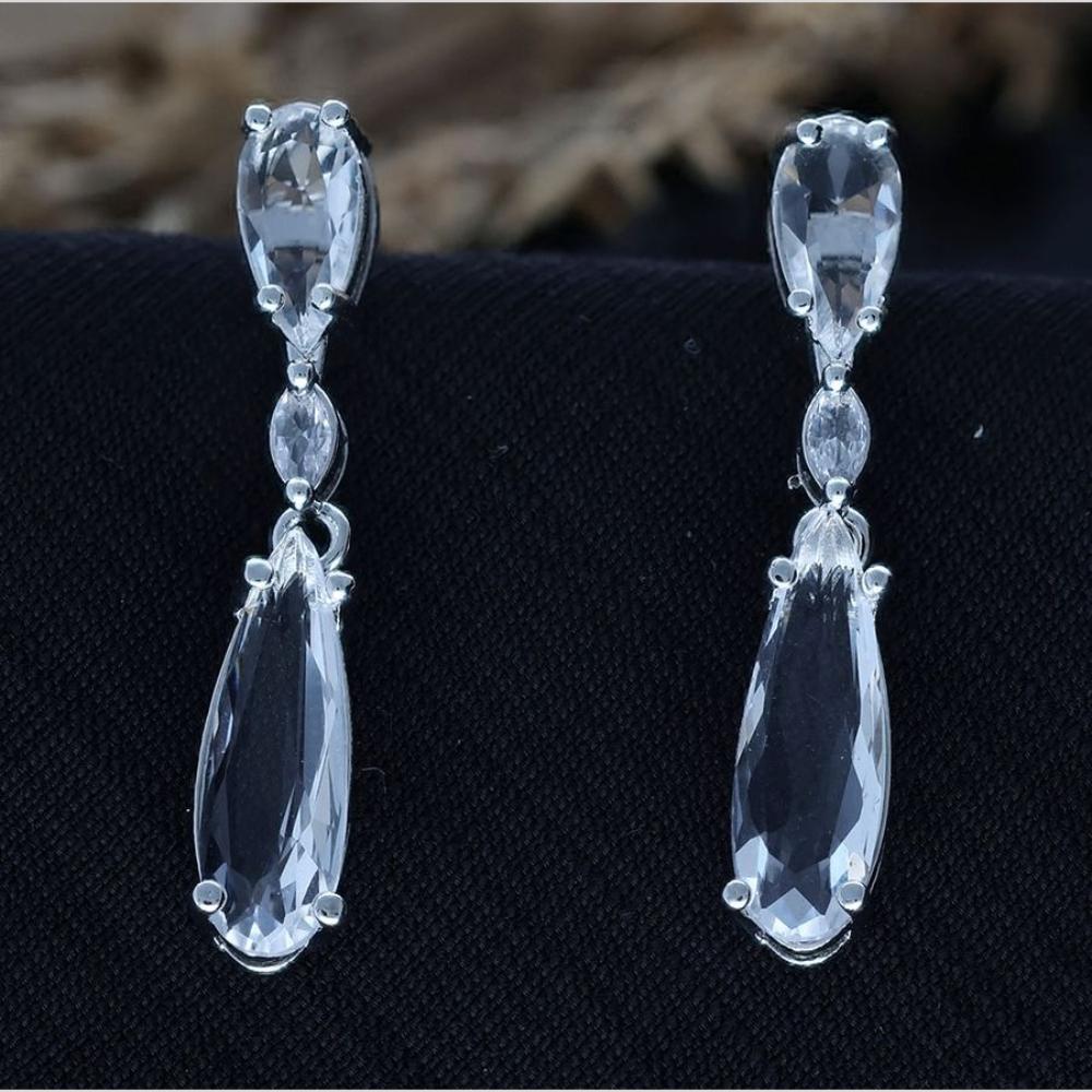 HR Sales Premium Quality American Diamond Dangler Earrings