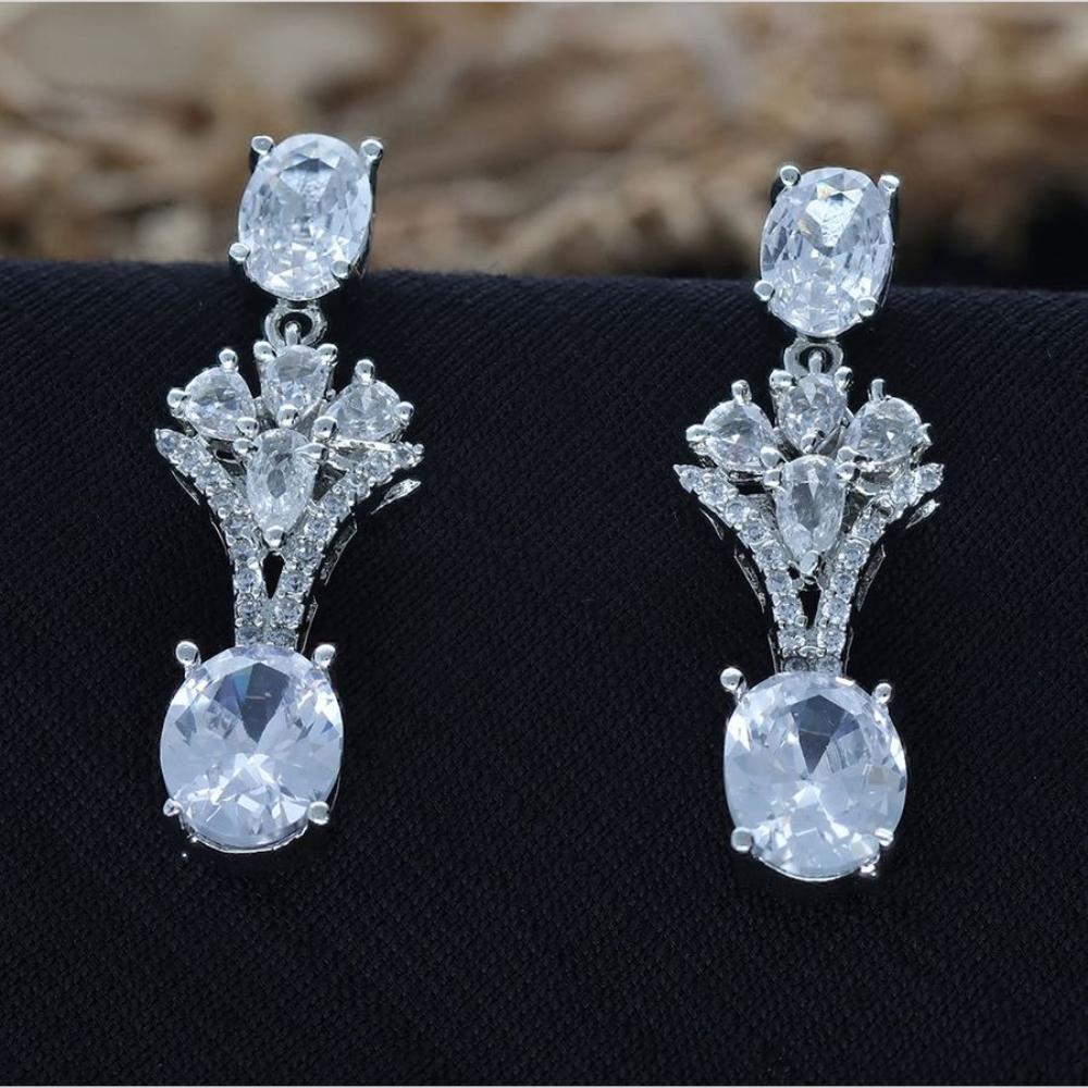 HR Sales Premium Quality American Diamond Dangler Earrings