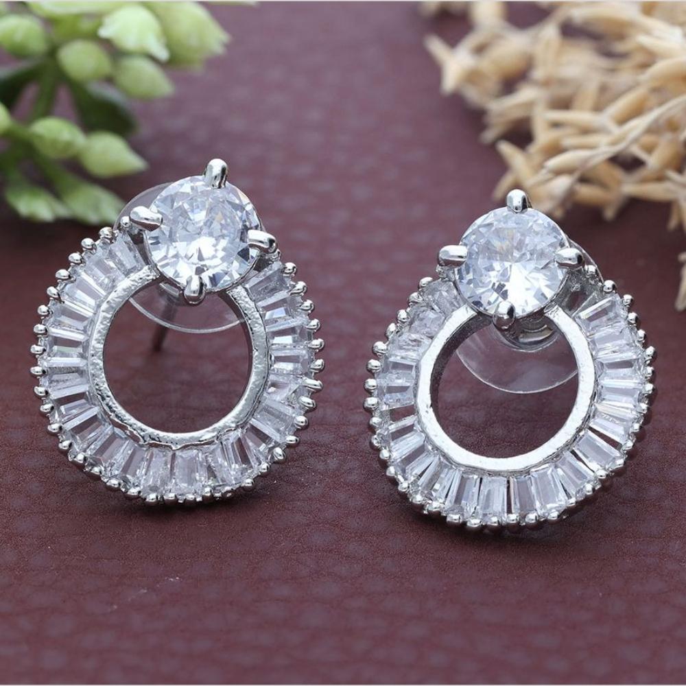 HR Sales Premium Quality American Diamond Stud Earrings
