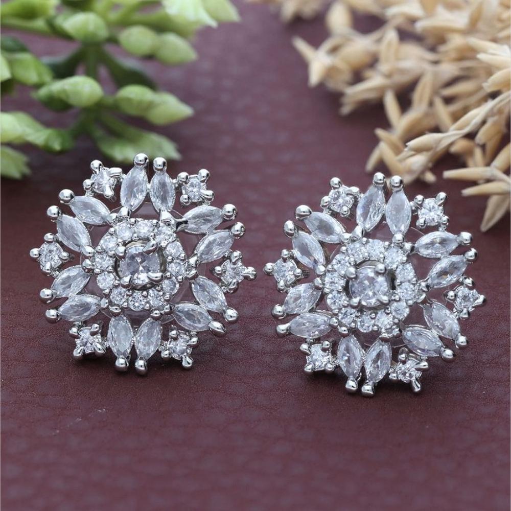 HR Sales Premium Quality American Diamond Stud Earrings