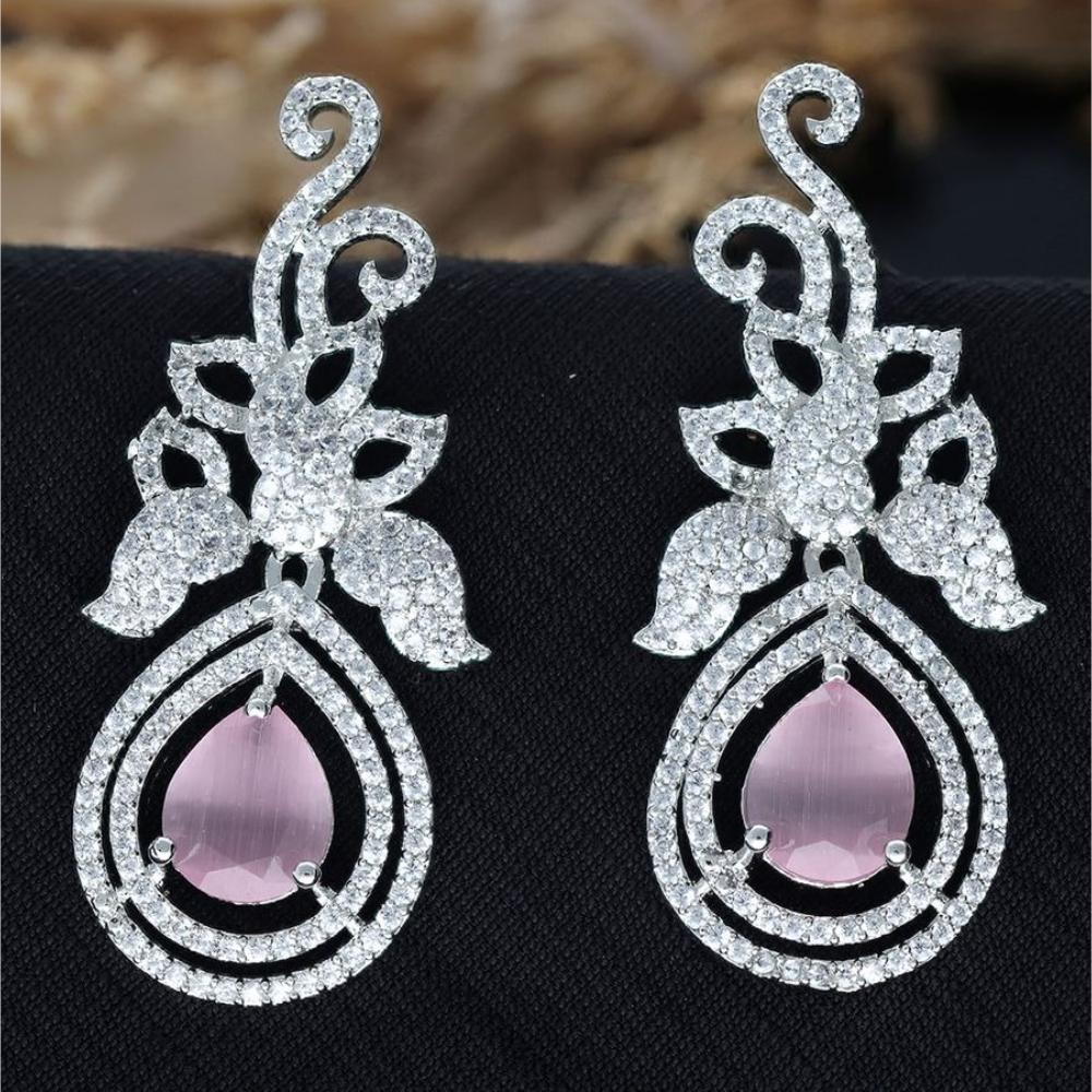 HR Sales Premium Quality American Diamond Dangler Earrings