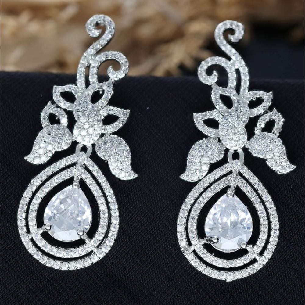 HR Sales Premium Quality American Diamond Dangler Earrings
