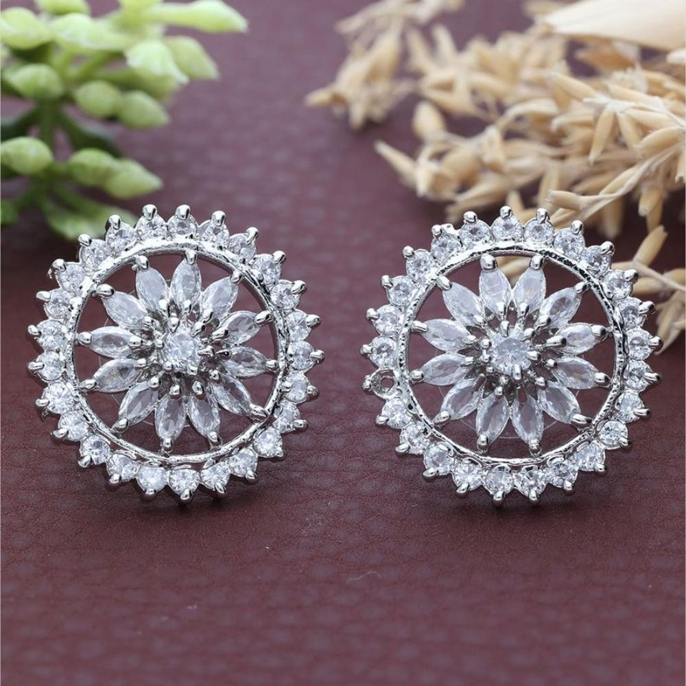 HR Sales Premium Quality American Diamond Stud Earrings