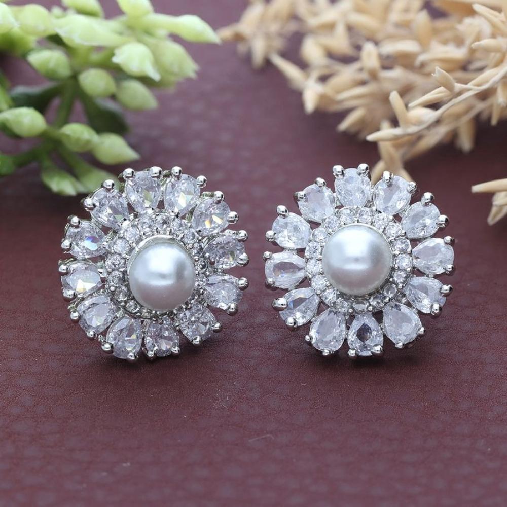 HR Sales Premium Quality American Diamond Stud Earrings