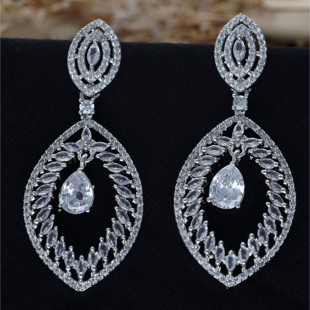 HR Sales Premium Quality American Diamond Dangler Earrings