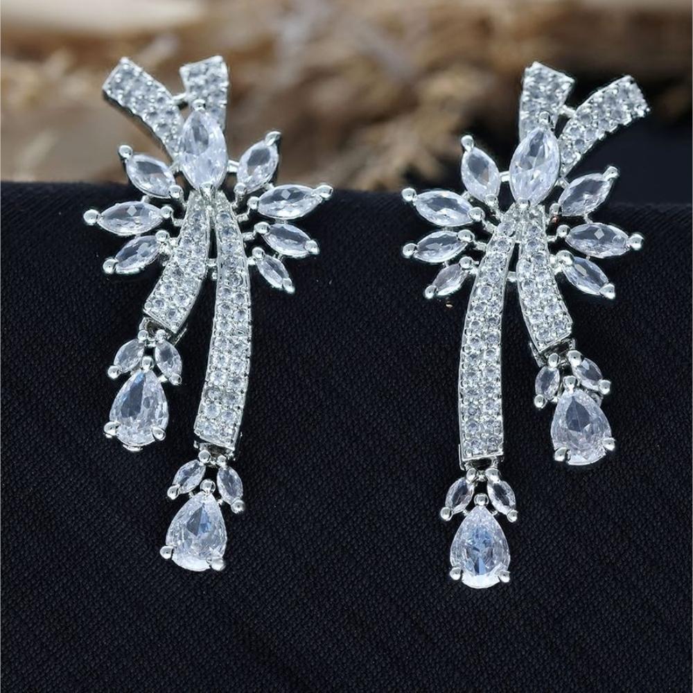 HR Sales Premium Quality American Diamond Dangler Earrings