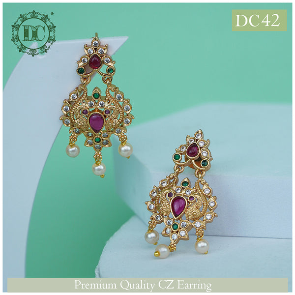 Diksha Collection Gold Plated Dangler Earrings