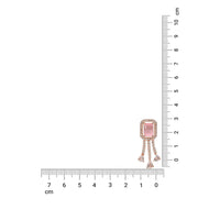 Etnico Valentine's Special Rose Gold Plated Pink CZ & American Diamond Beautiful Studs Earrings for Women /Girls (E3067Pi)