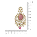 Etnico Gold Plated Traditional Pearl Kundan Stone Studded Chandbali Earring For Women/Girls (E3099Pu)