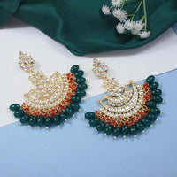 Etnico Gold Plated Traditional Kundan Pearl Chandbali Earrings For Women And Girls (E3102G)