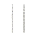 Etnico Silver Plated Sparkling Glamorous CZ and American Diamond Mother's Day Special Tassel Drop Fashionable Earrings for Women