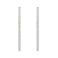 Etnico Silver Plated Sparkling Glamorous CZ and American Diamond Mother's Day Special Tassel Drop Fashionable Earrings for Women