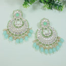 Etnico Gold Plated Traditional Kundan Pearl Chandbali Earrings For Women And Girls (E3159Min)