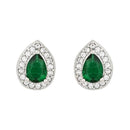 Etnico Stylish Latest Fashion Silver Plated CZ American Diamond Stud Earrings For Women (E3178ZG)