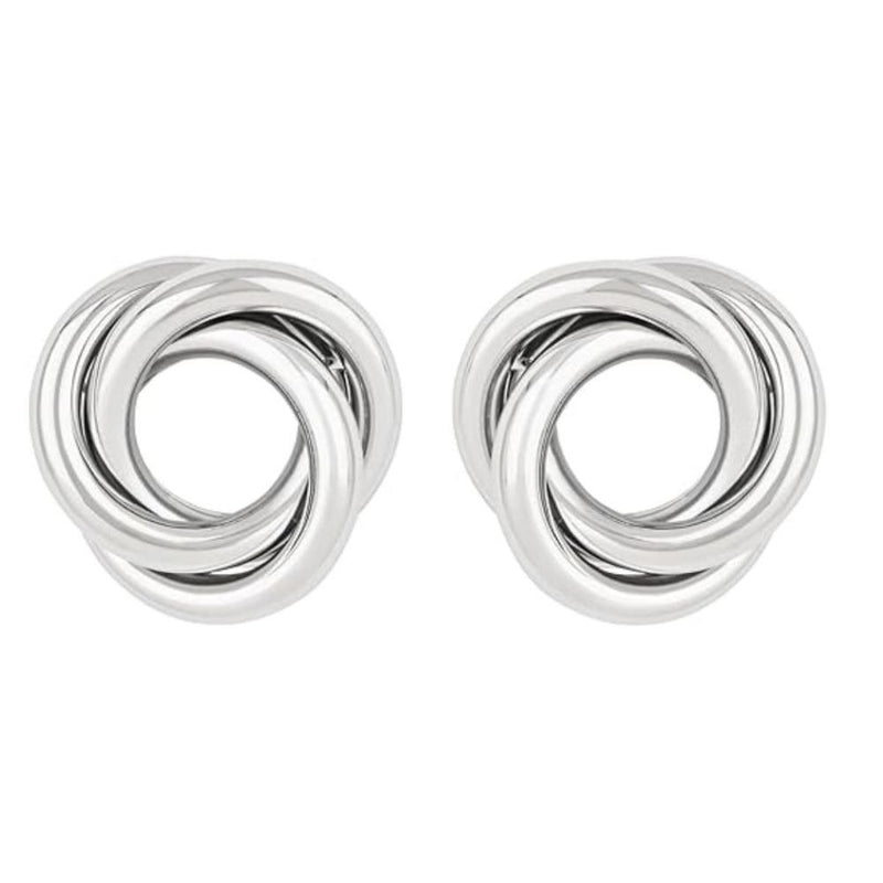 Etnico Latest Fashion Stylish Silver Plated Lightweight Chunky Studs Earrings For Women (Style 7)