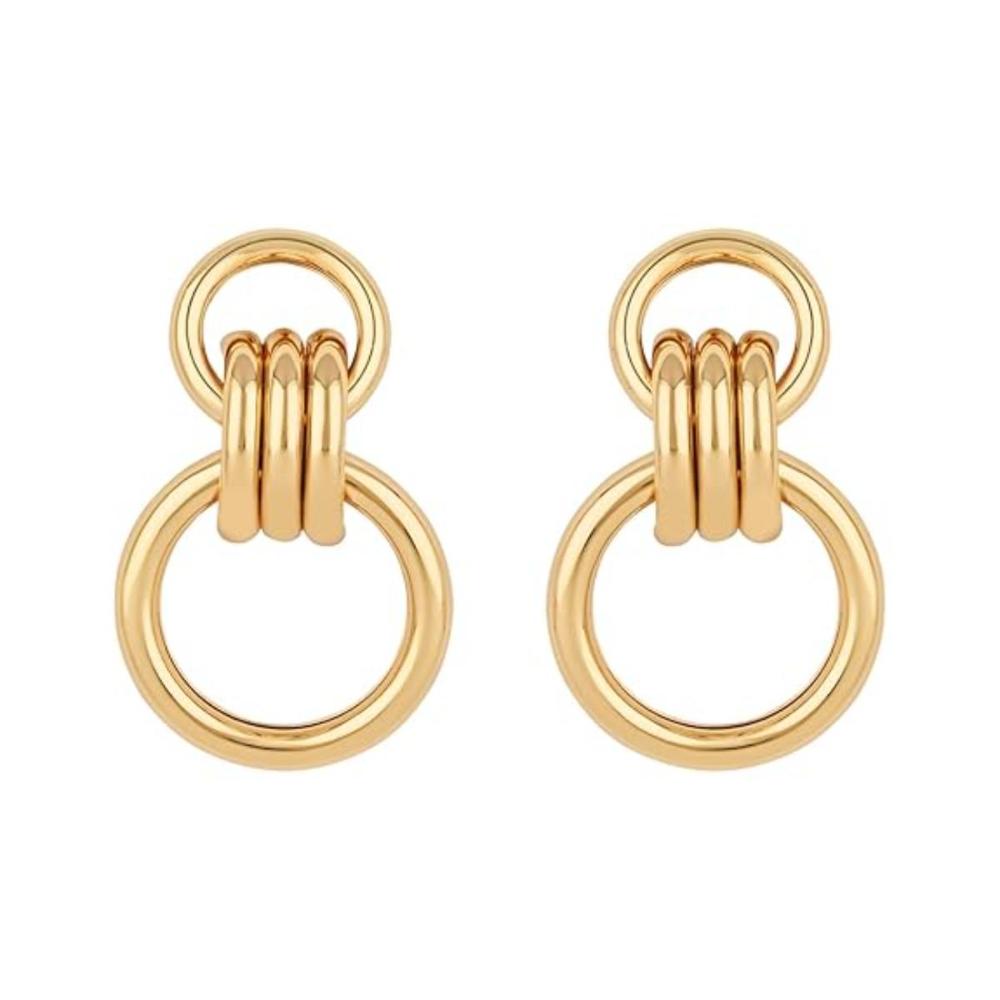 Etnico Latest Stylish Gold Plated Geometric Chunky Dangler Earrings For Women (E3195FL) (Style5)