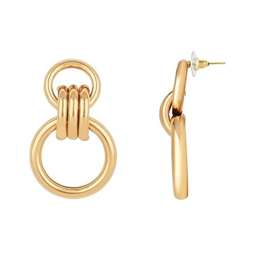 Etnico Latest Stylish Gold Plated Geometric Chunky Dangler Earrings For Women (E3195FL) (Style5)