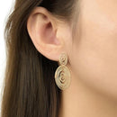 Etnico Gold Plated Trendy Chunky Dangle Earrings For Women/Girls