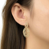 Etnico Gold Plated Trendy Chunky Dangle Earrings For Women/Girls