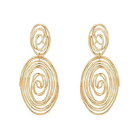 Etnico Gold Plated Trendy Chunky Dangle Earrings For Women/Girls