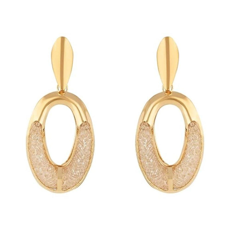 Etnico Latest Trendy Stylish Gold Plated Geometric Twist Chunky Stud Earrings for Women and Girls (Style 3)