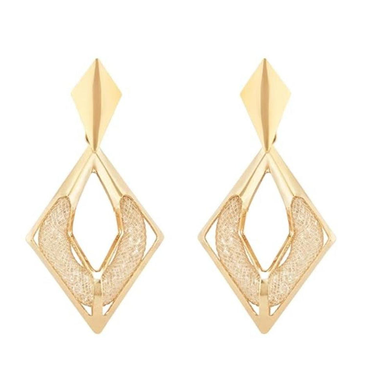 Etnico Latest Fashion Stylish Gold Plated Chunky Dangler Earrings For Women (E3207FL)