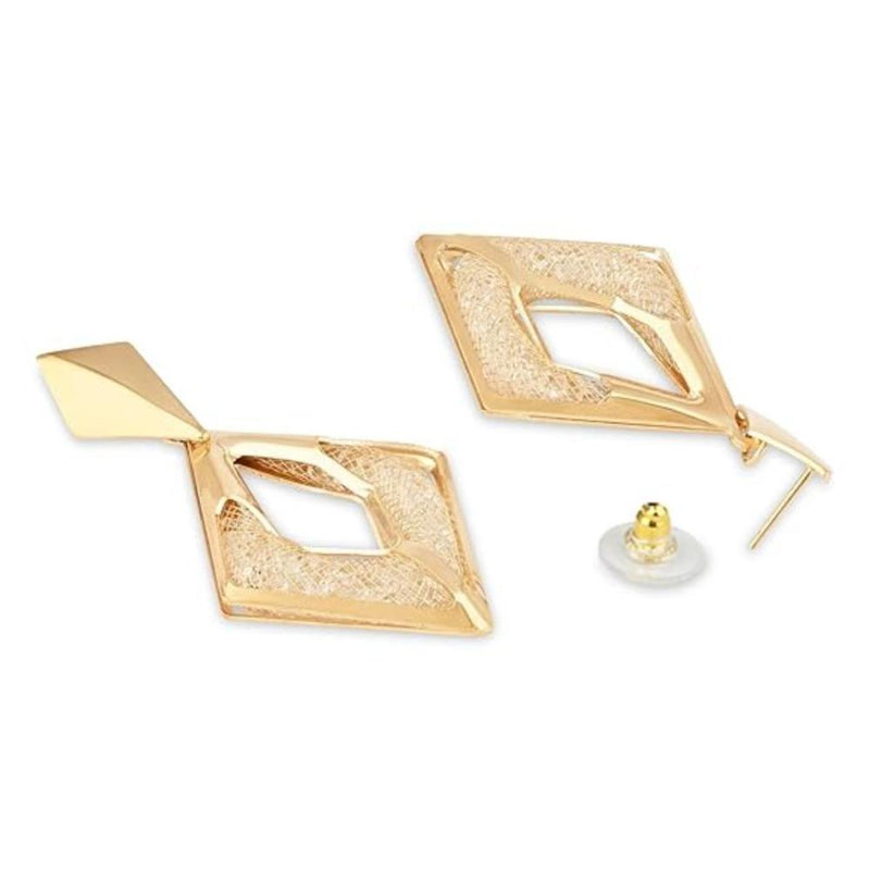 Etnico Latest Fashion Stylish Gold Plated Chunky Dangler Earrings For Women (E3207FL)