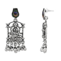 Etnico Womens Navratri Ethnic Silver Oxidised Afghani Style Trending Earrings (Style-4)