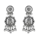 Etnico Womens Navratri Ethnic Silver Oxidised Afghani Style Trending Earrings