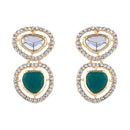 Etnico Gold Plated Latest Fashion Stylish Contemporary Stud Drop Earring For Women (E3239G)