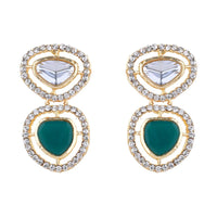 Etnico Gold Plated Latest Fashion Stylish Contemporary Stud Drop Earring For Women (E3239G)