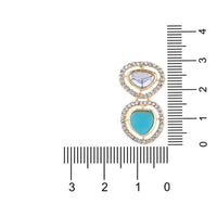 Etnico Gold Plated Latest Fashion Stylish Contemporary Stud Drop Earring For Women (E3239Sb)