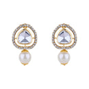 Etnico Gold Plated Kundan Stud Earrings For Women And Girls (E3240W)