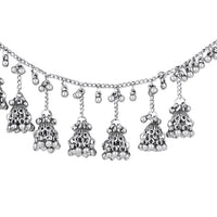 Etnico Traditional Ethnic Ghungroo Jhumka Hair Chain/Earchain For Women