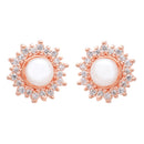 Etnico Latest Stylish CZ American Diamond Stud Earrings For Women