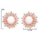Etnico Latest Stylish CZ American Diamond Stud Earrings For Women