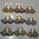 Midas Touch Pota Stone And Beaded Dangler Earrings for Women (Assorted Designs)