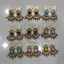 Midas Touch Pota Stone And Beaded Dangler Earrings for Women (Assorted Designs)
