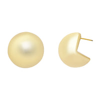 Etnico Gold Plated Half Circle Fashion Stylish Lightweight Chunky Stud Earrings For Women