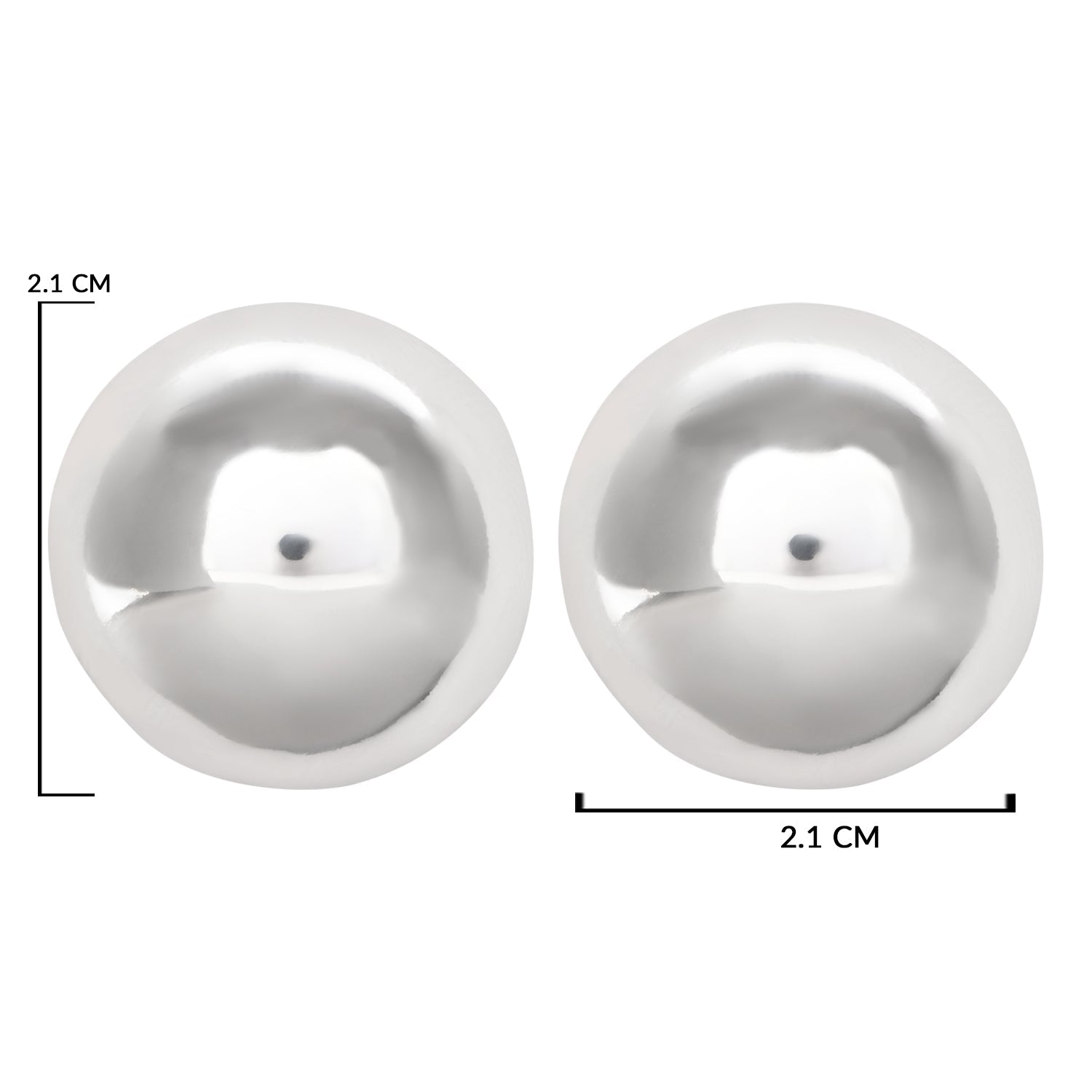 Etnico Half Circle Fashion Stylish Lightweight Chunky Stud Earrings For Woman